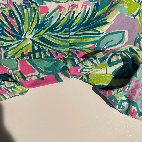 Lilly Pulitzer Girls Maia Capri Leggings size Large (8-10) in Early Bloomer EUC - Picture 7 of 7